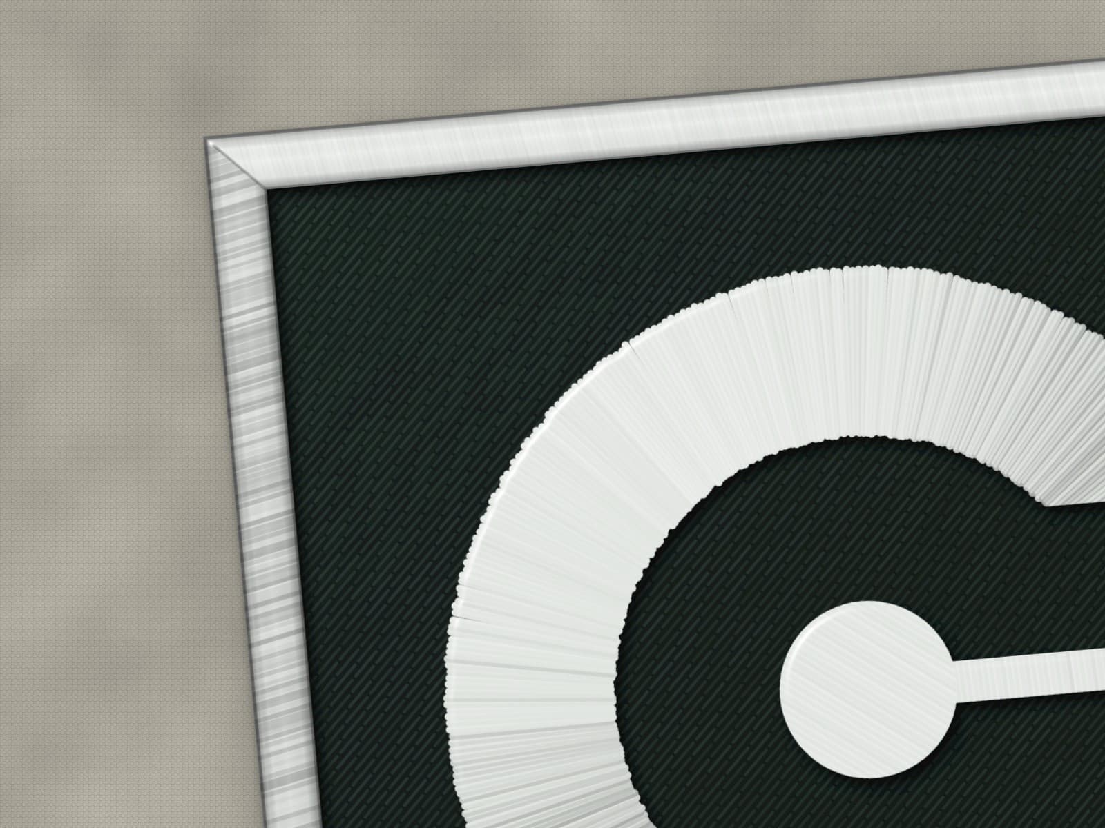 The square patch’s satin border and stitched mark, up close