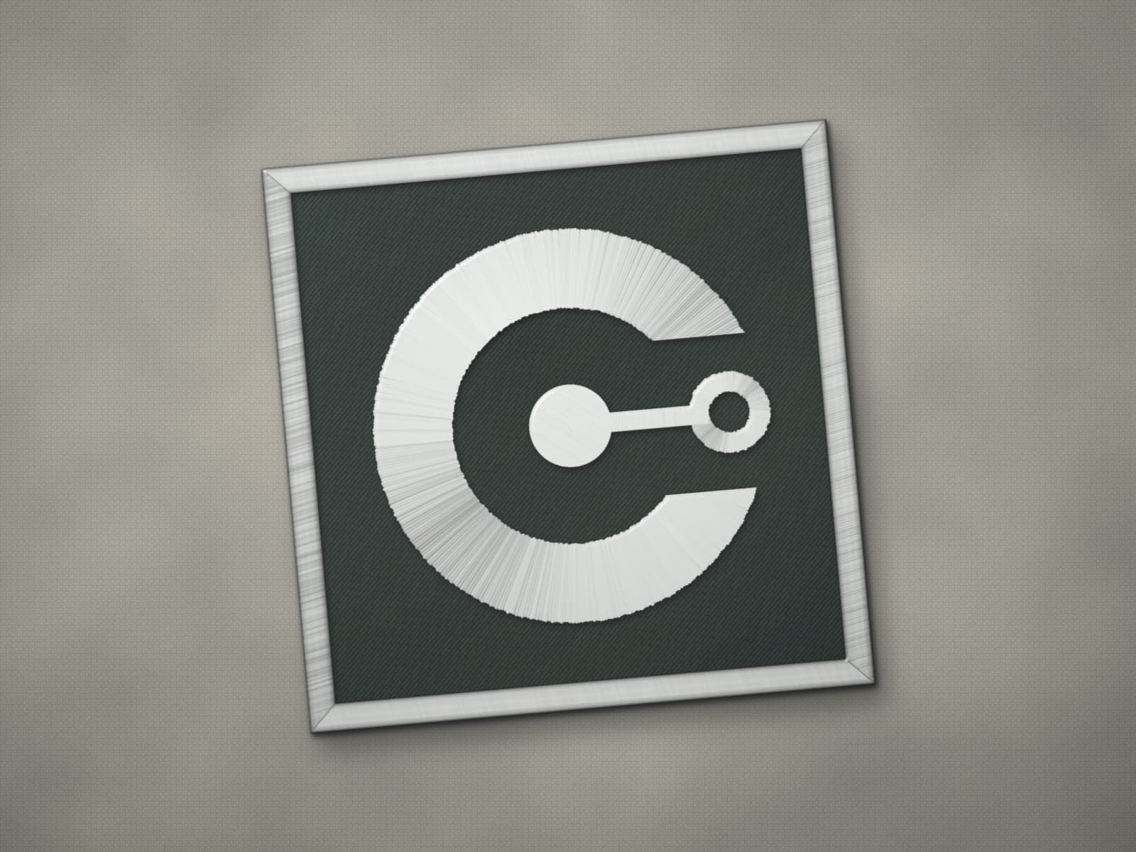 The square Logo Patch on canvas
